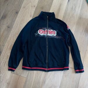 Etnies vintage Black and Red sweatshirt zip up size large cotton Y2K